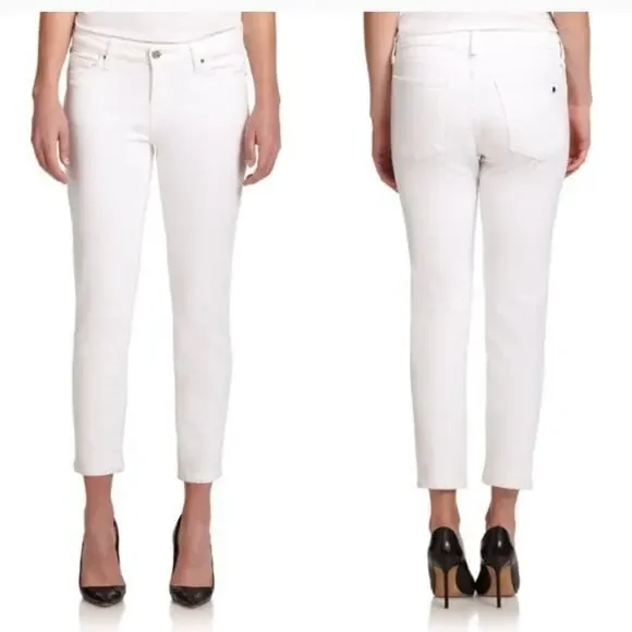 🔥 Kate Spade Play Hooky Broome Street White Skinny Jeans Women's 28 Mid Rise - Picture 2 of 16
